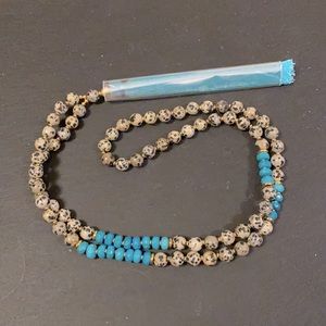 Turquoise and black&white Necklace